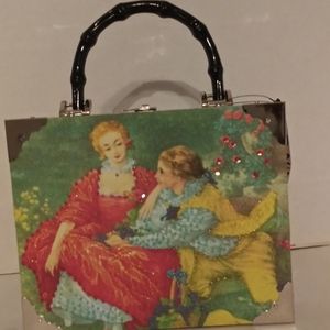 Box Purse with Mother & Child